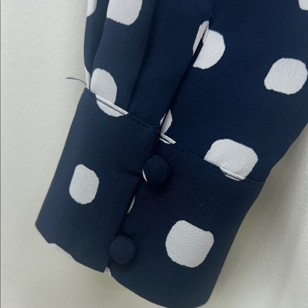 Navy Blue and White Polka Dot Jumpsuit Size 6 - Picture 11 of 14